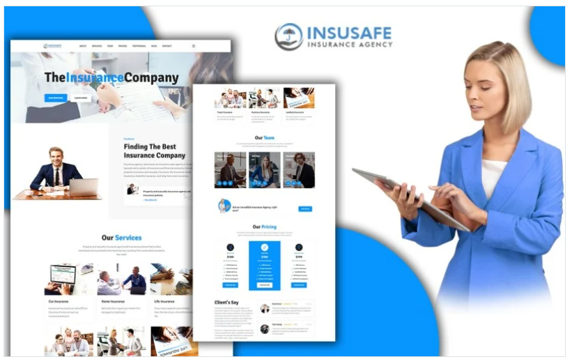 Powar-Insusafe Insurance Package One Page WordPress Theme