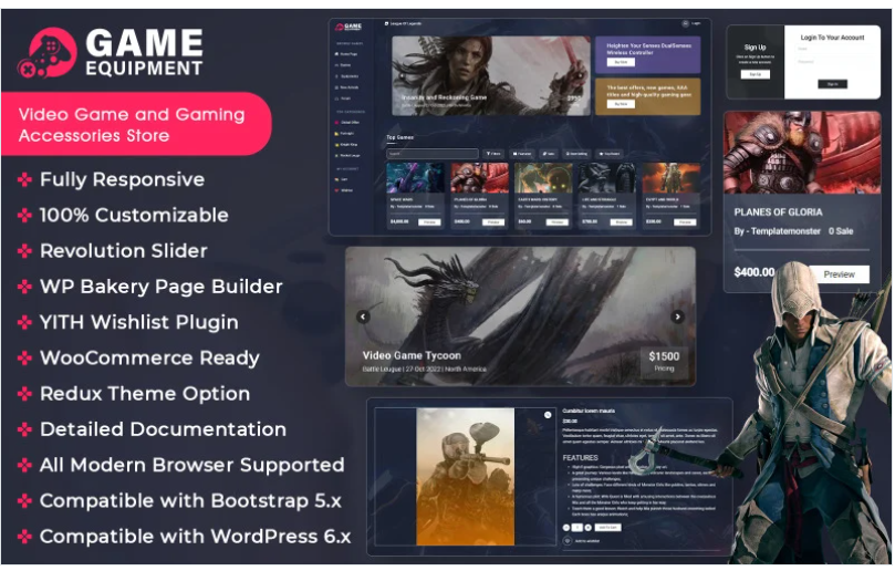 GameWorld - Video Game and Gaming Accessories Store Woocommerce Theme