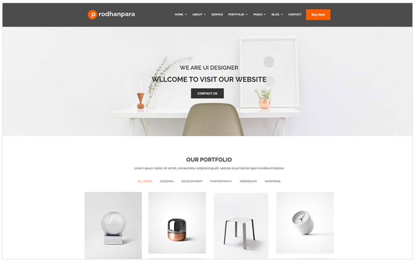 Prodhanpara - Personal portfolio WordPress Theme