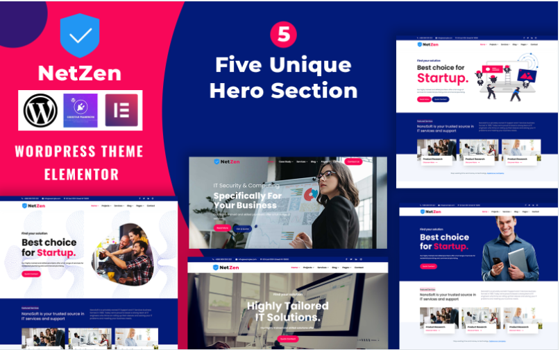 Netzen - Consulting, IT, Business WordPress Elementor Theme