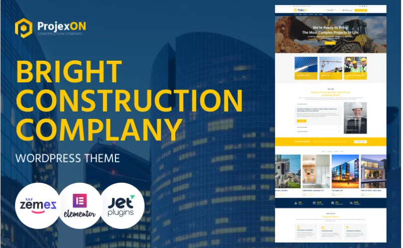 Projexon - Bright Construction Complany WordPress Theme