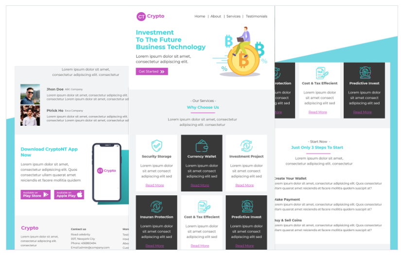 Crypto – Multipurpose Cryptocurrency Email Template Responsive