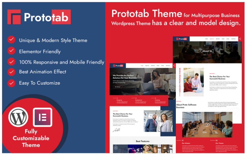 Prototab Multipurpose Business WordPress Theme