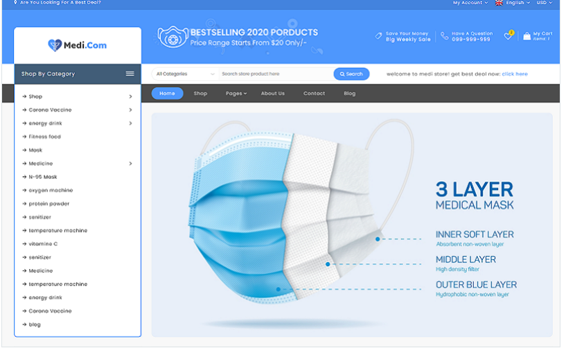 Medical Store - Multipurpose Woocommerce Theme
