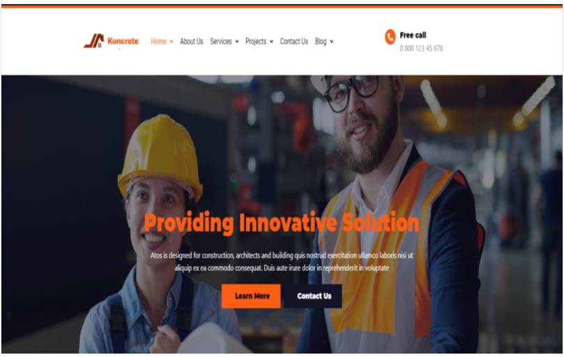 Koncrete - Construction Elementor Template Kits(m)