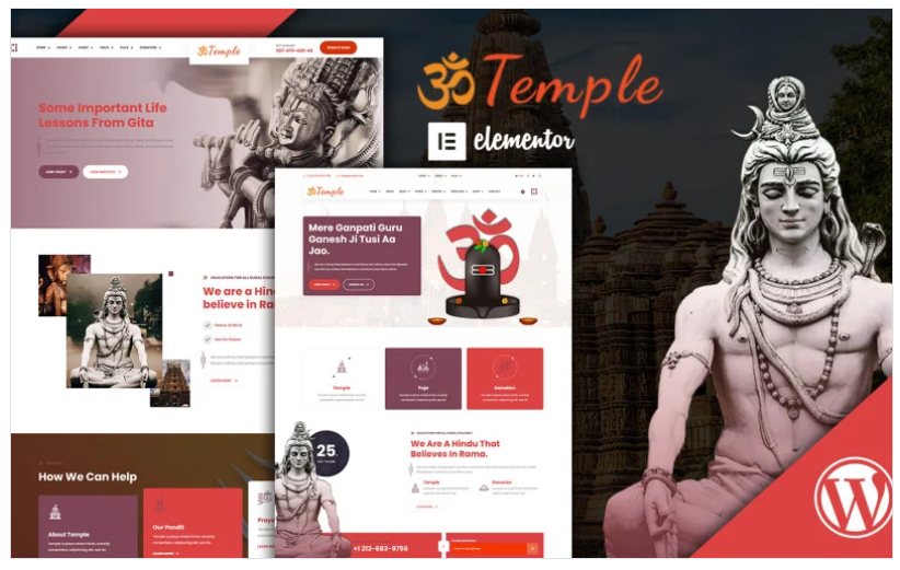 Product Image - Temple Oriental Shrine Elementor WordPress Theme