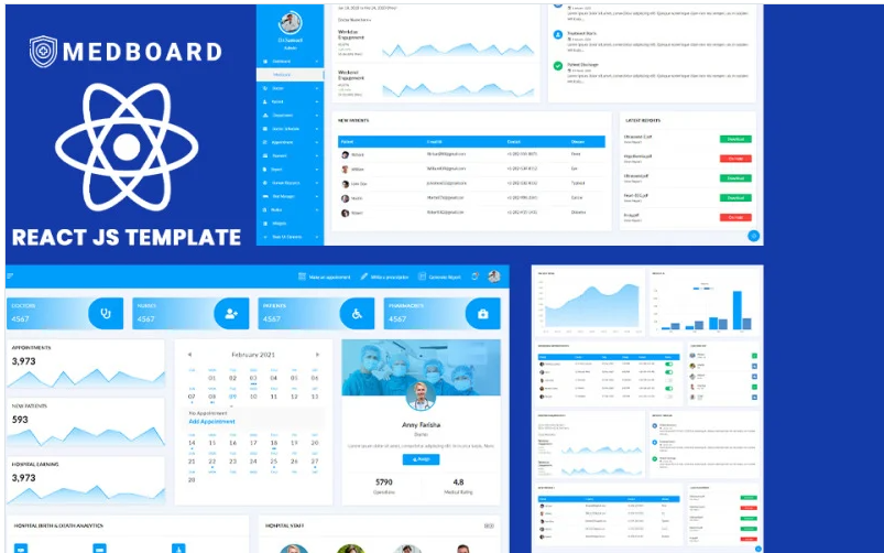 Medboard React Js Medical Admin Dashboard Template