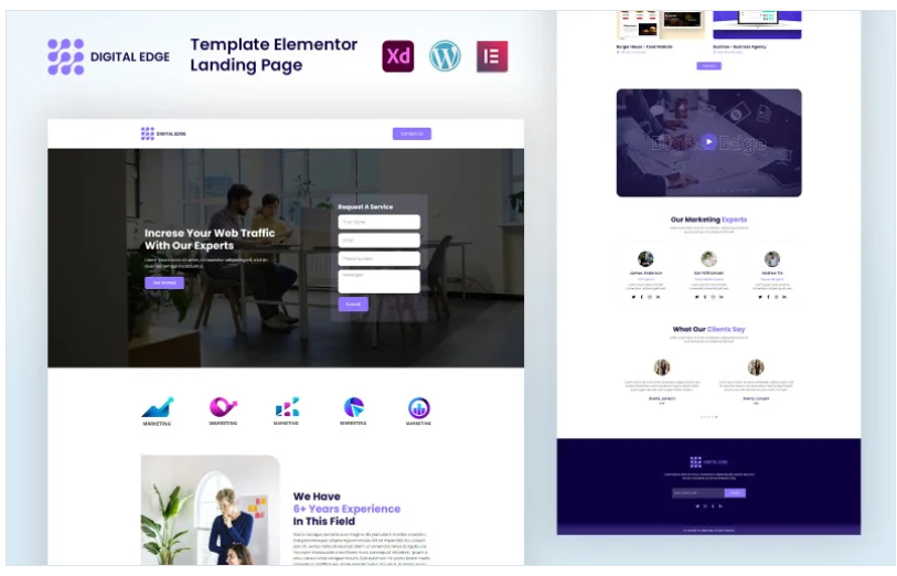 Digital Edge - Web and SEO Services Ready to Use Elementor Template(m)
