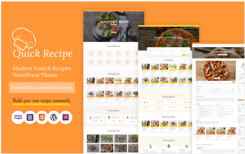 Quick Recipe - Food & Recipe WordPress Theme