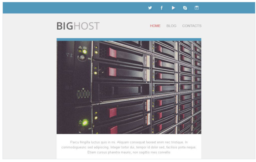 Hosting Responsive Newsletter Template