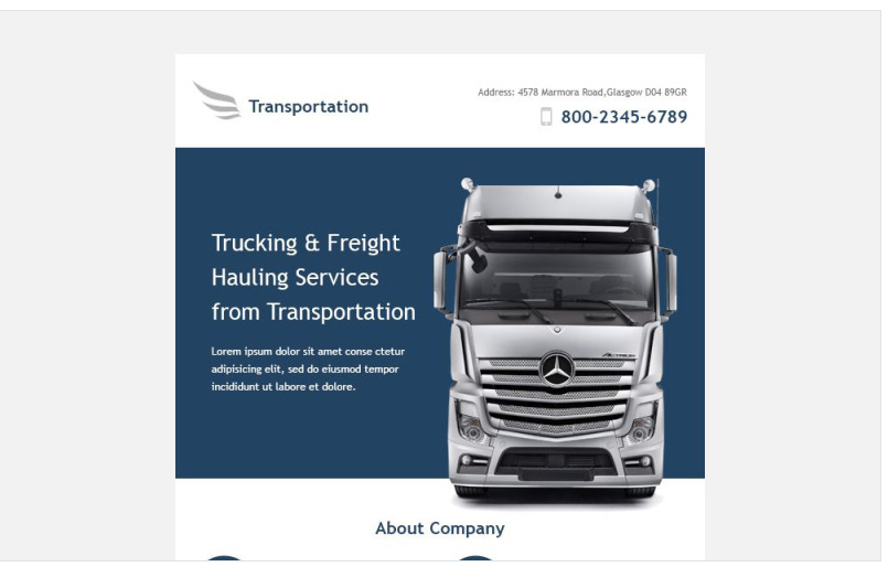 Transportation Responsive Newsletter Template