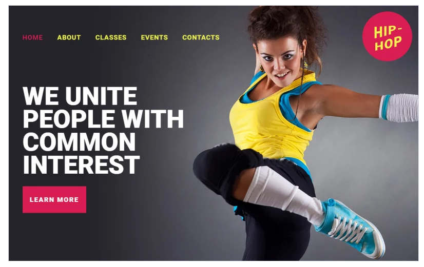 Hip-Hop - Dance Studio Creative HTML Landing Page Template