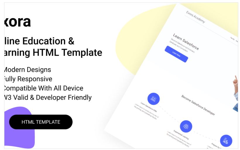Exora Academy Online Course Landing Page