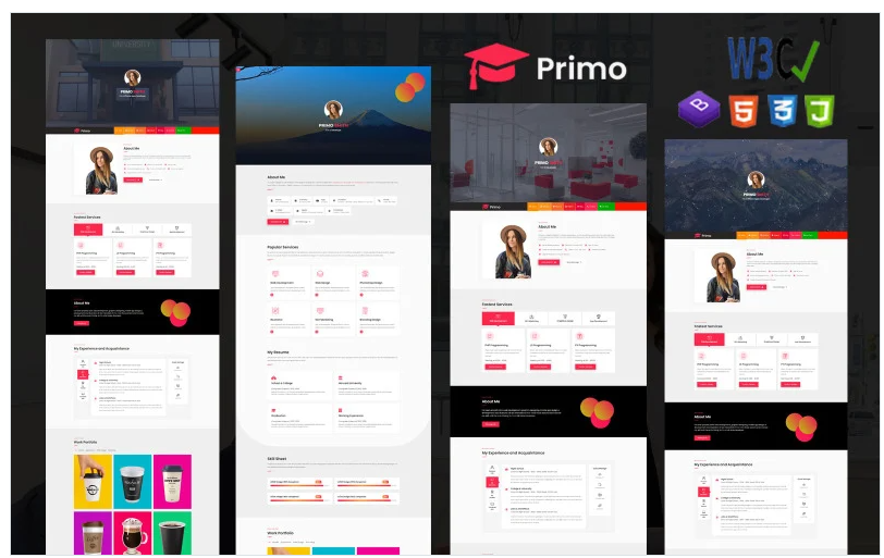 Primo | Personal Portfolio & Resume HTML5 Template.
