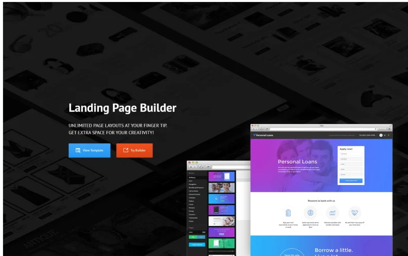 Financial Advisor Responsive Landing Page Template