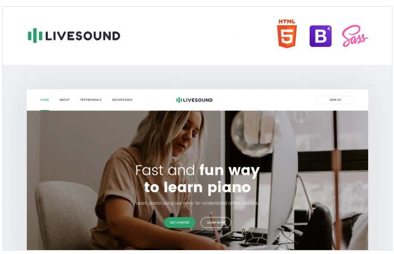 Livesound - Music School Landing Page Template
