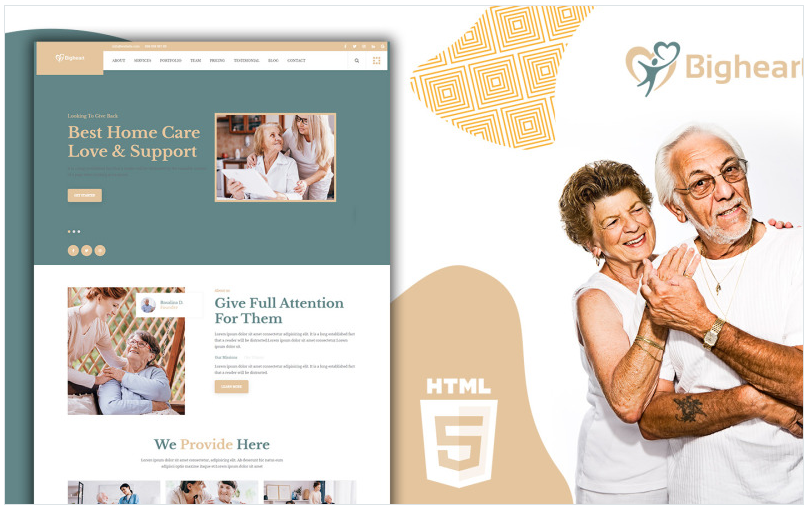 Bigheart Senior Security Landing Page Template
