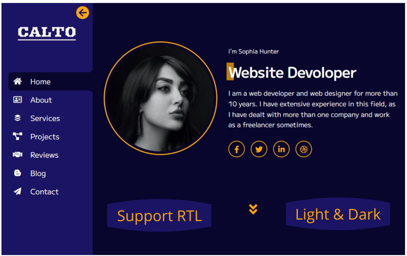 Calto - Personal Portfolio HTML Template