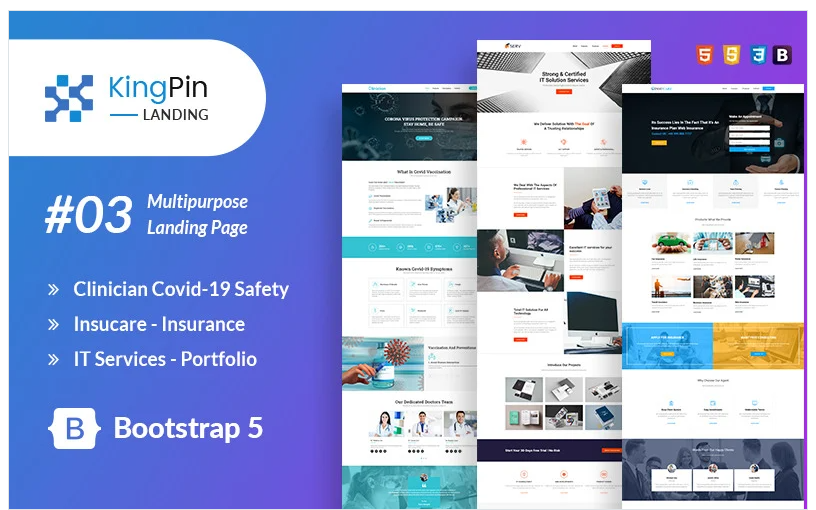 Kingpin Landing Page HTML Template