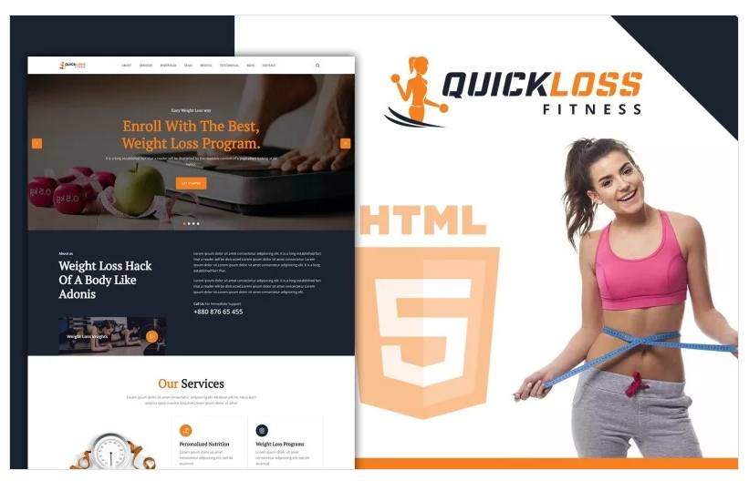 Quickloss Weight Loss Clinic Landing Page Template