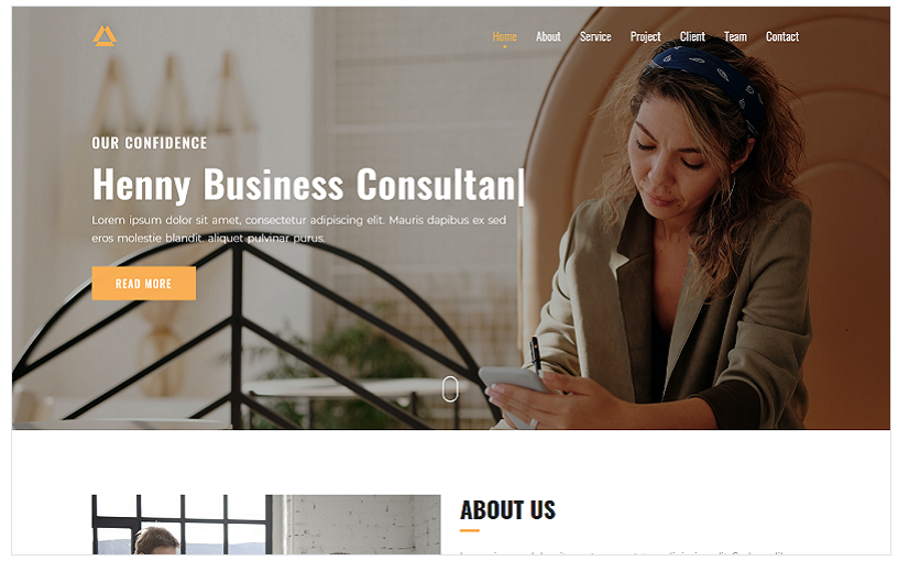 Henny Consultancy Landing Page Template