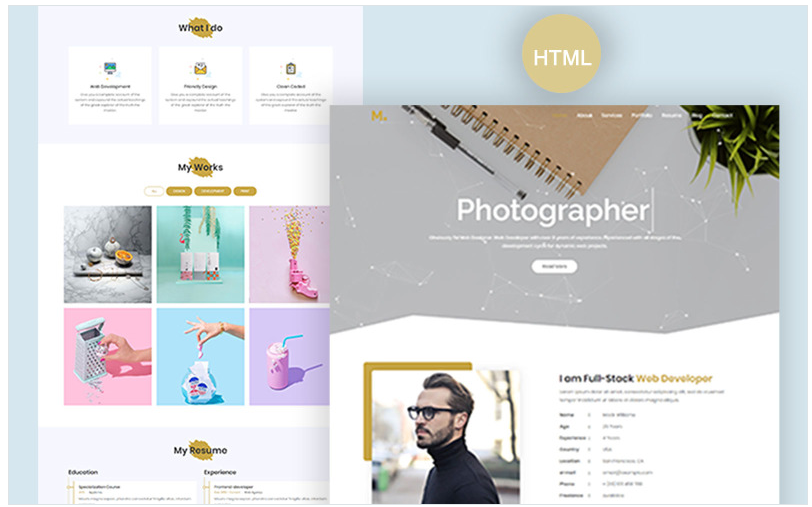 Mira - Creative Portfolio Landing Page Template