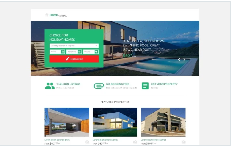 Real Estate Agency Responsive Landing Page Template