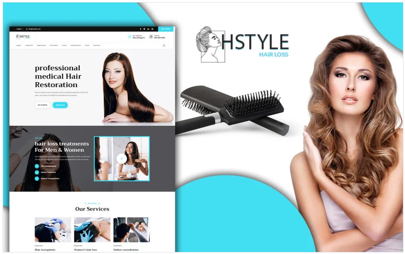 Hstyle Beauty Salon Landing Page HTML5 Template