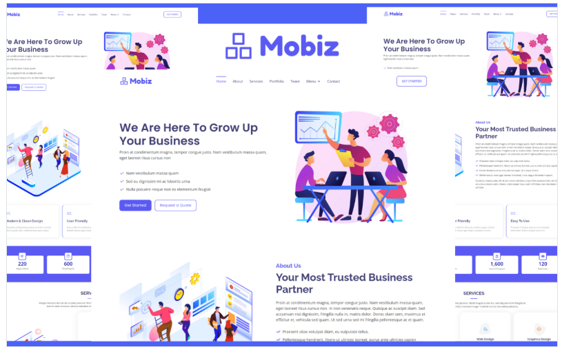 Mobiz - Bootstrap 5 Multipurpose Business Landing Page Template