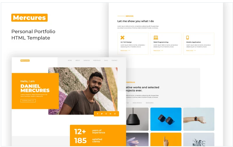 Mercures - Personal Portfolio HTML Template
