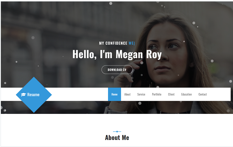 Resume - Cv HTML5 Landing Page Template