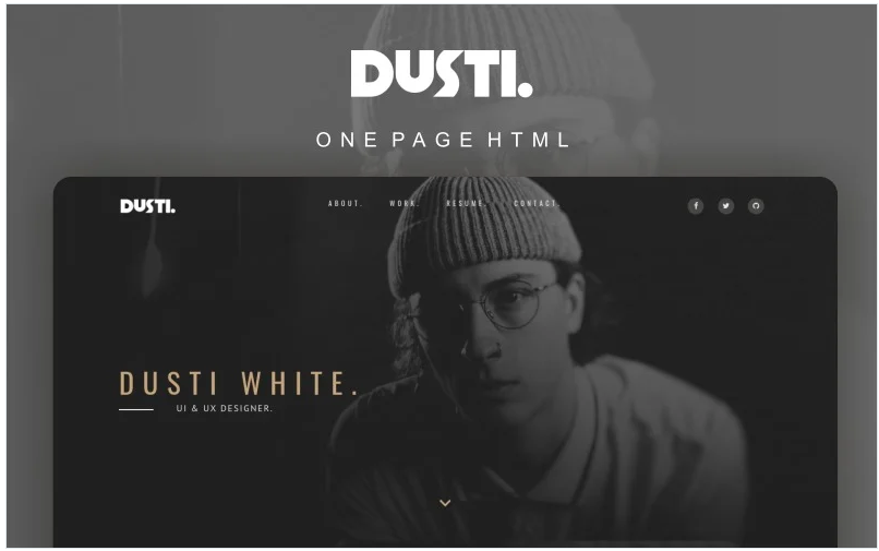 Dusti - Portfolio Multipurpose Modern Landing Page Template