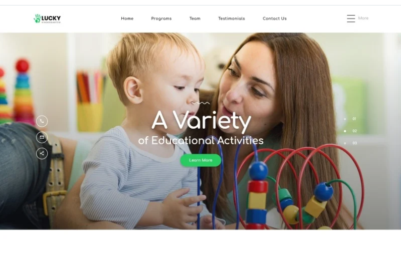 Lucky - Kindergarten Clean HTML Landing Page Template