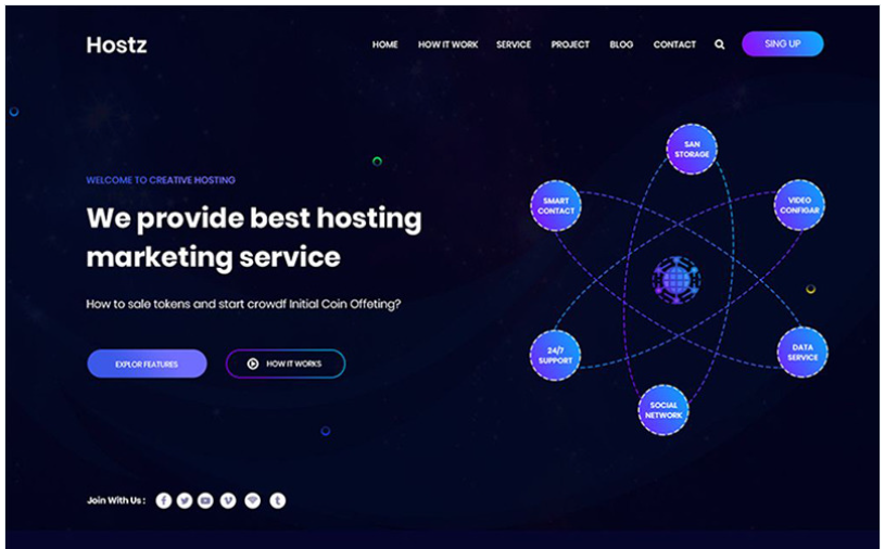 Hostz - Hosting HTML5 Landing Page Template