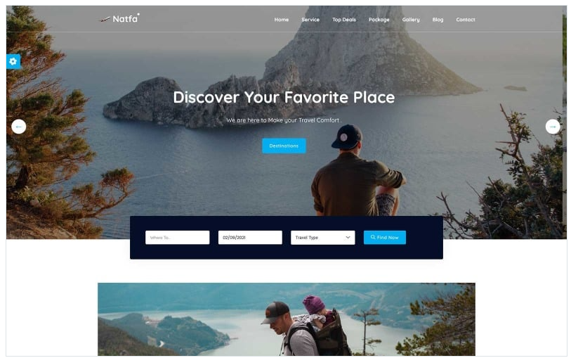 Natfa – Tour and Travel Digital Agency Template