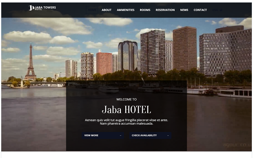 JABA Tower Hotel-Multipurpose Premium HTML5 Website Template