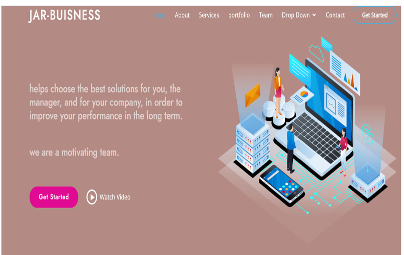 Jar-Business Landing Page Template