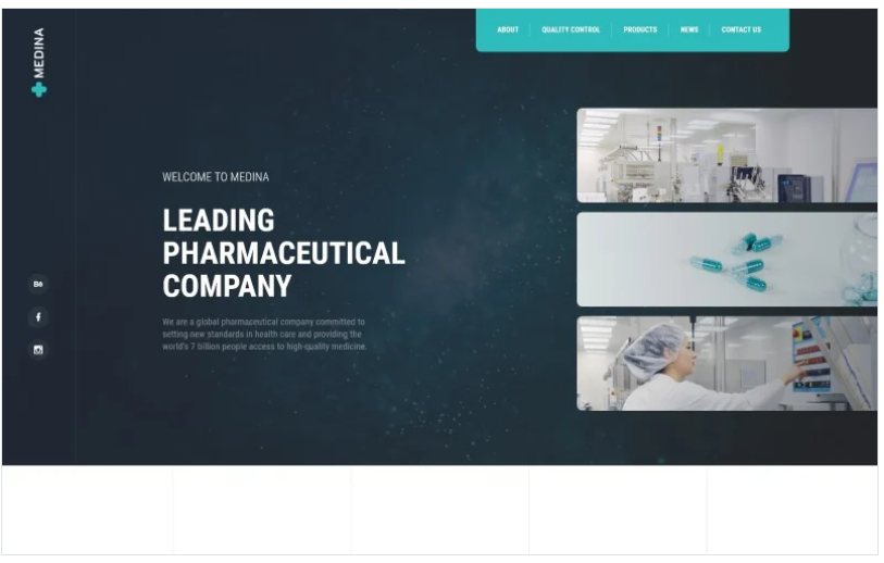 Medina - Pharmaceutical Company Modern HTML Landing Page Template