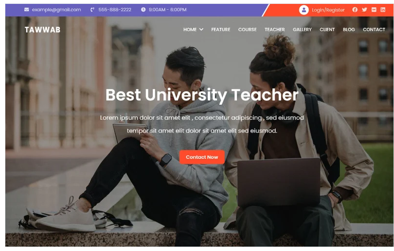 Tawwab - Online Course Landing Page Template