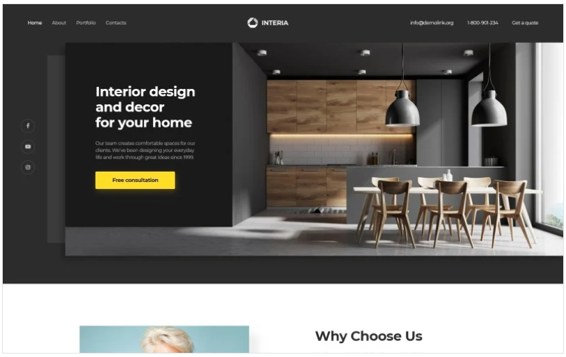Interiart - Interior Design HTML Landing Page Template