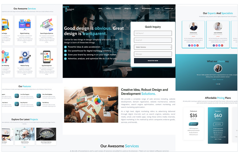 TechnoHub Multipurpose Html Landing Page Template