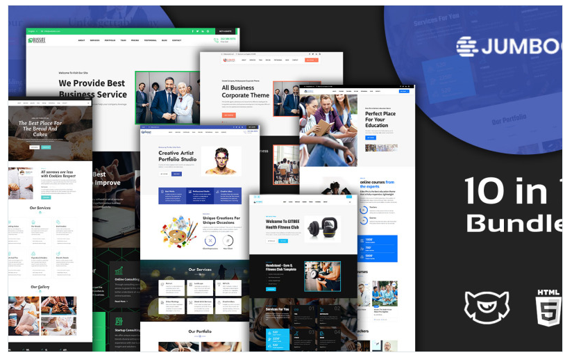 Jumboo Multipurpose Responsive Landing Pages Bundle