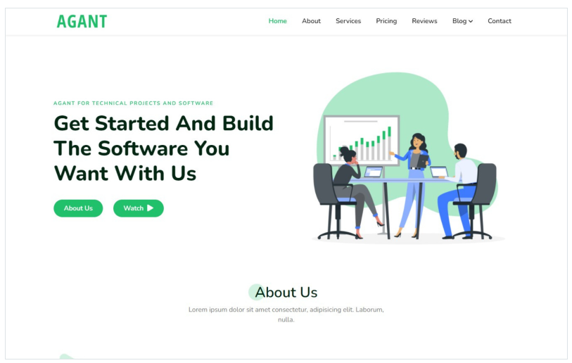 Agant - Multipurpose Landing Page Template