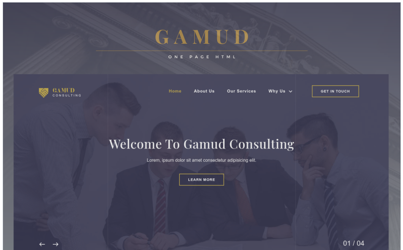 Gamud - Multipurpose Businnes & Consulting Landing Page Template