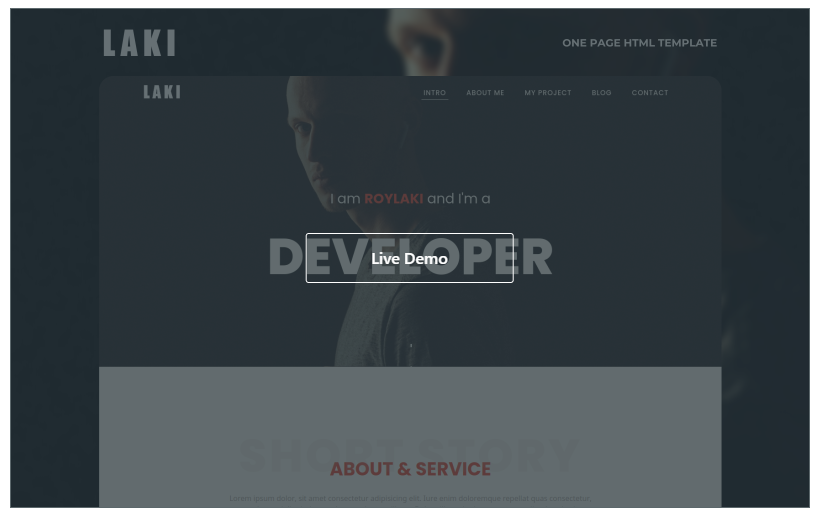Laki - One page Multipurpose Personal Html Landing Page Template