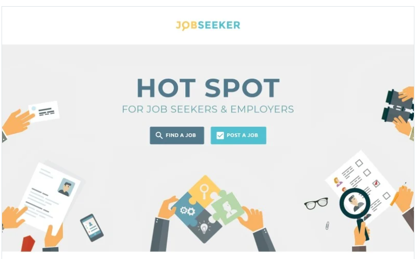 Jobseeker - Vacancy Service with Novi Builder Landing Page Template