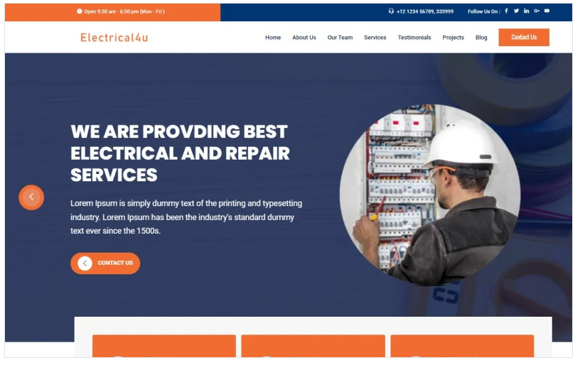 Electrical4U - Electrical HTML5 Responsive Template