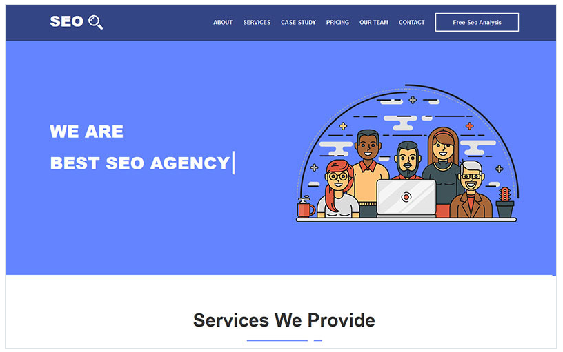 SEOBizz - SEO & Digital Marketing Agency HTML5 Template Landing Page Template