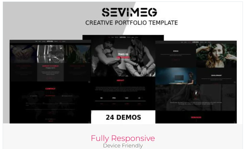 Sevimeg - Creative Photography Portfolio Landing Page Template