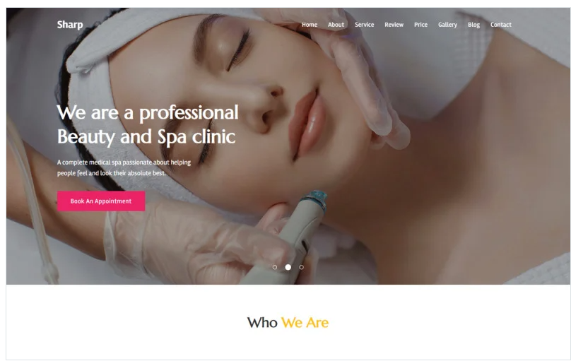 Sharp - Beauty Salon & Makeup Studio Landing Page